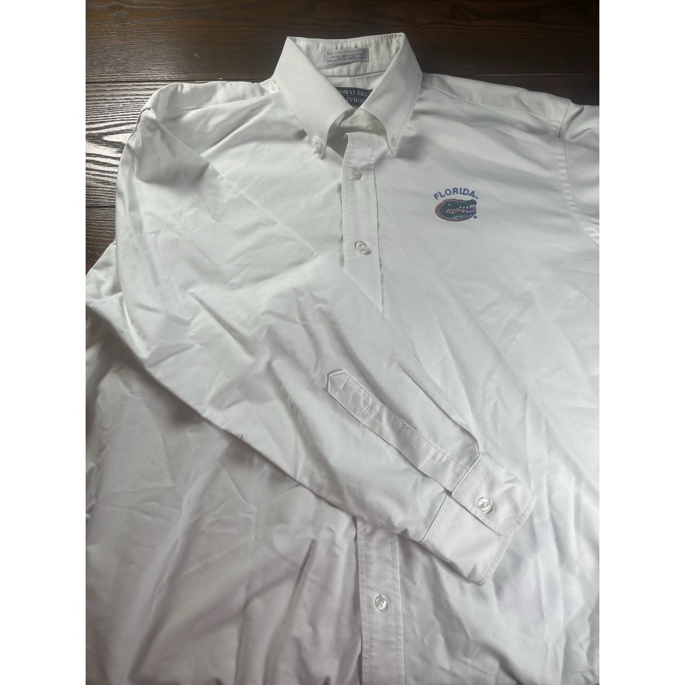 Thomas Bros Florida Gators Button Long Sleeve Shirt Mens Large White Made In USA